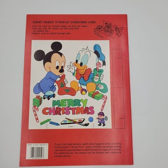 Vintage Golden Disney Babies Sticker Fun Book Unused 1985 2259-1 - Picture 3 of 3